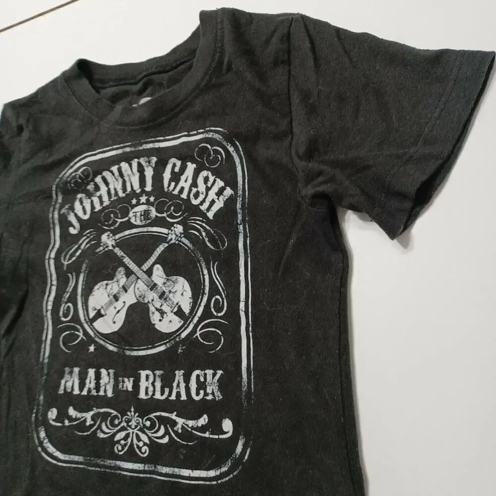 Cash Johnny Cash Man‎ In Black Graphic Tee Boy 3t
